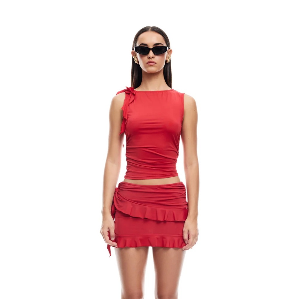 Lioness RENDEZVOUS MINI SKIRT | CRIMSON B25